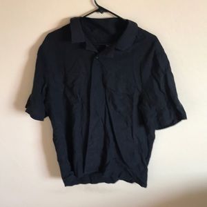 Men’s Medium Black H&M Short Sleeve Dress Shirt